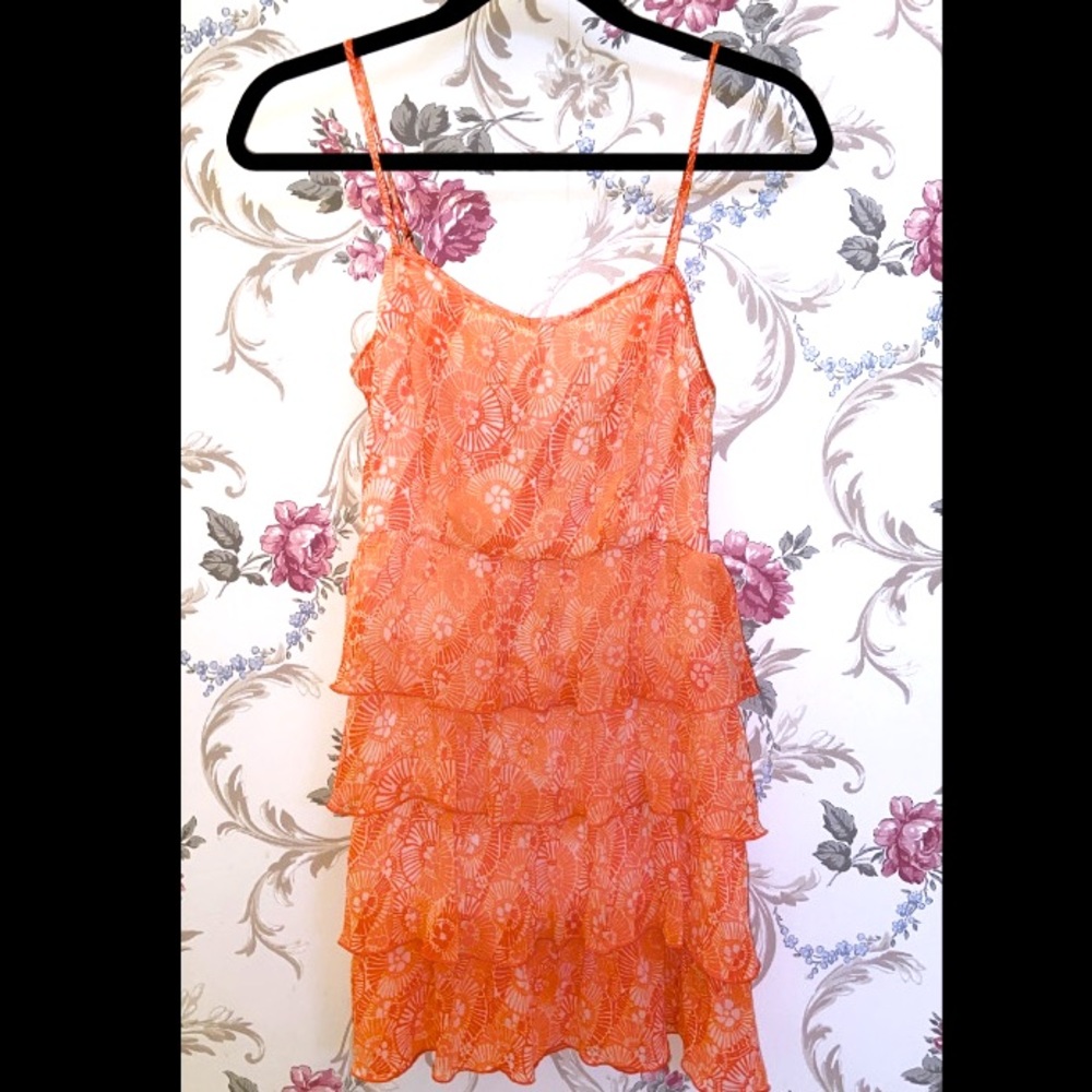 Aeropostale Frilly Orange Dress